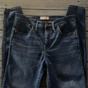 Madewell High-Rise Skinny Jeans in Dark Blue